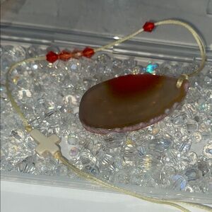 Brown and Red agate bookmark